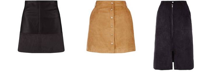 new look suede skirts